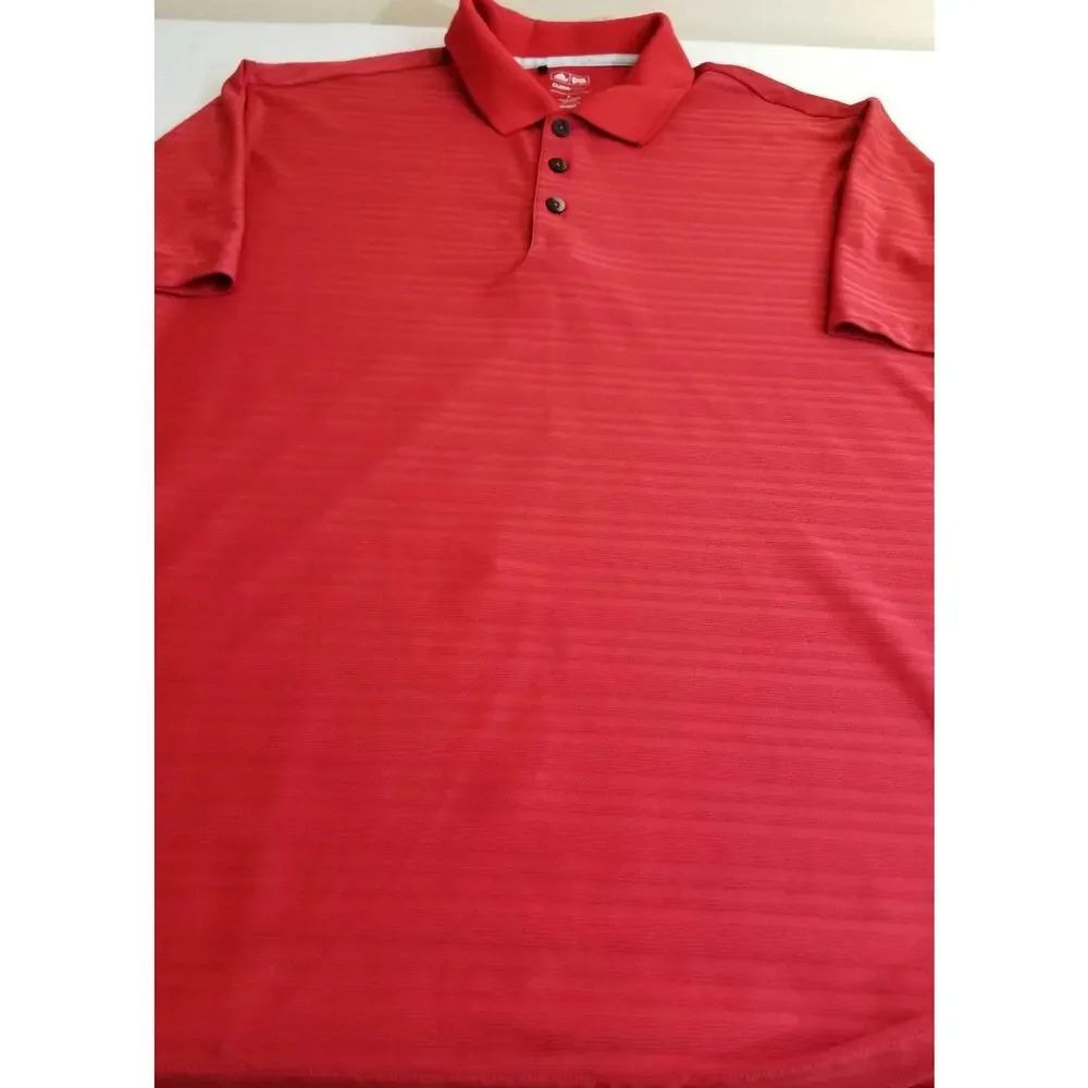 Adidas Golf Men's Red Clima Cool Polo Shirt Size L 122920-0308